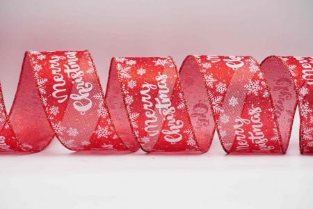 Merry Christmas Wired Ribbon_KF7326GR-7_red